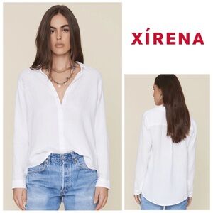 XIRENA Scout Cotton Gauze Shirt in white size S